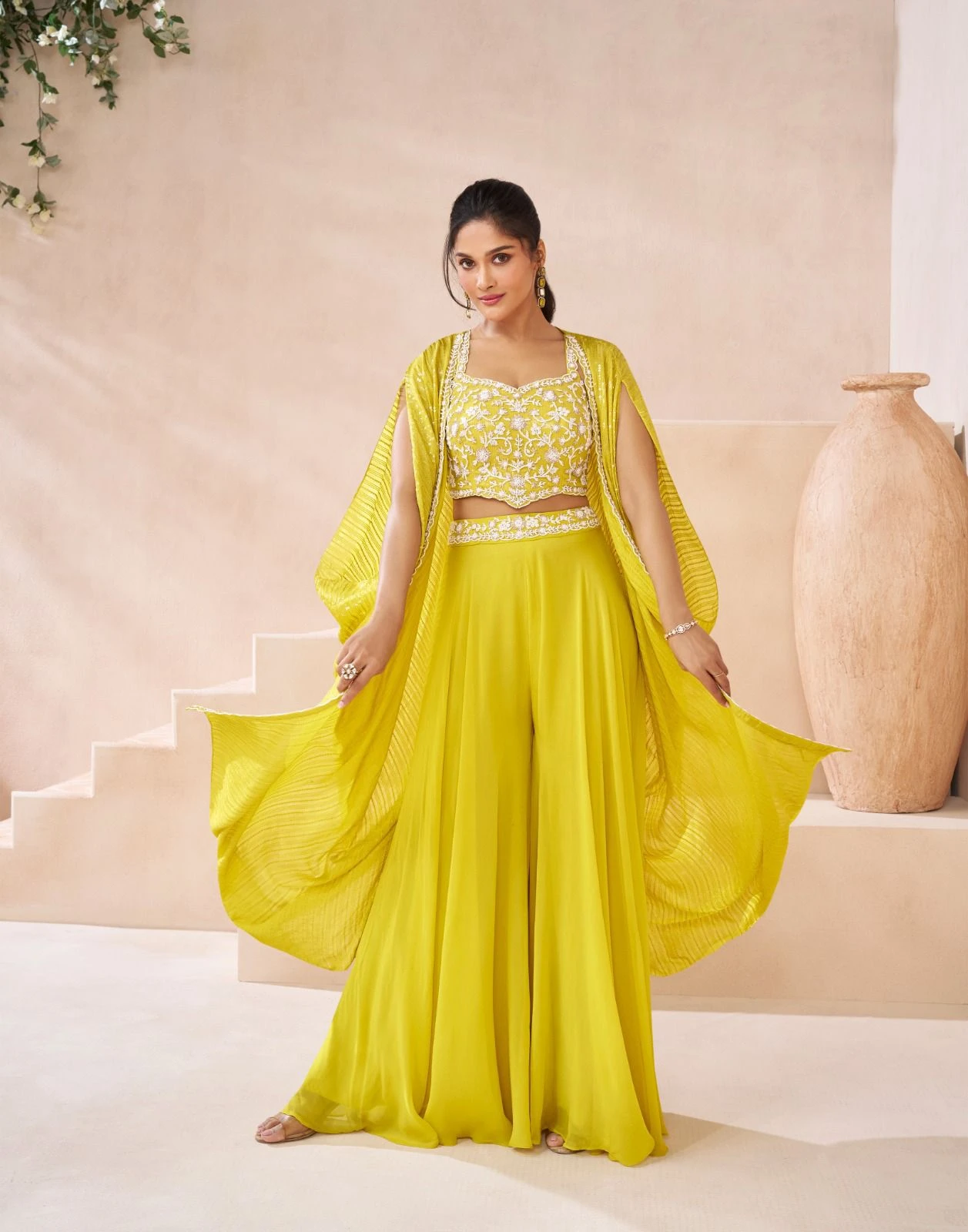 Sayuri Designer Ishum Real Georgette Wholesale Designer Top & Bottom with Jacket Catalog — Wholesale Designer Salwar Suits, Sayuri Designer wholesale from Surat - Gallery Image 2